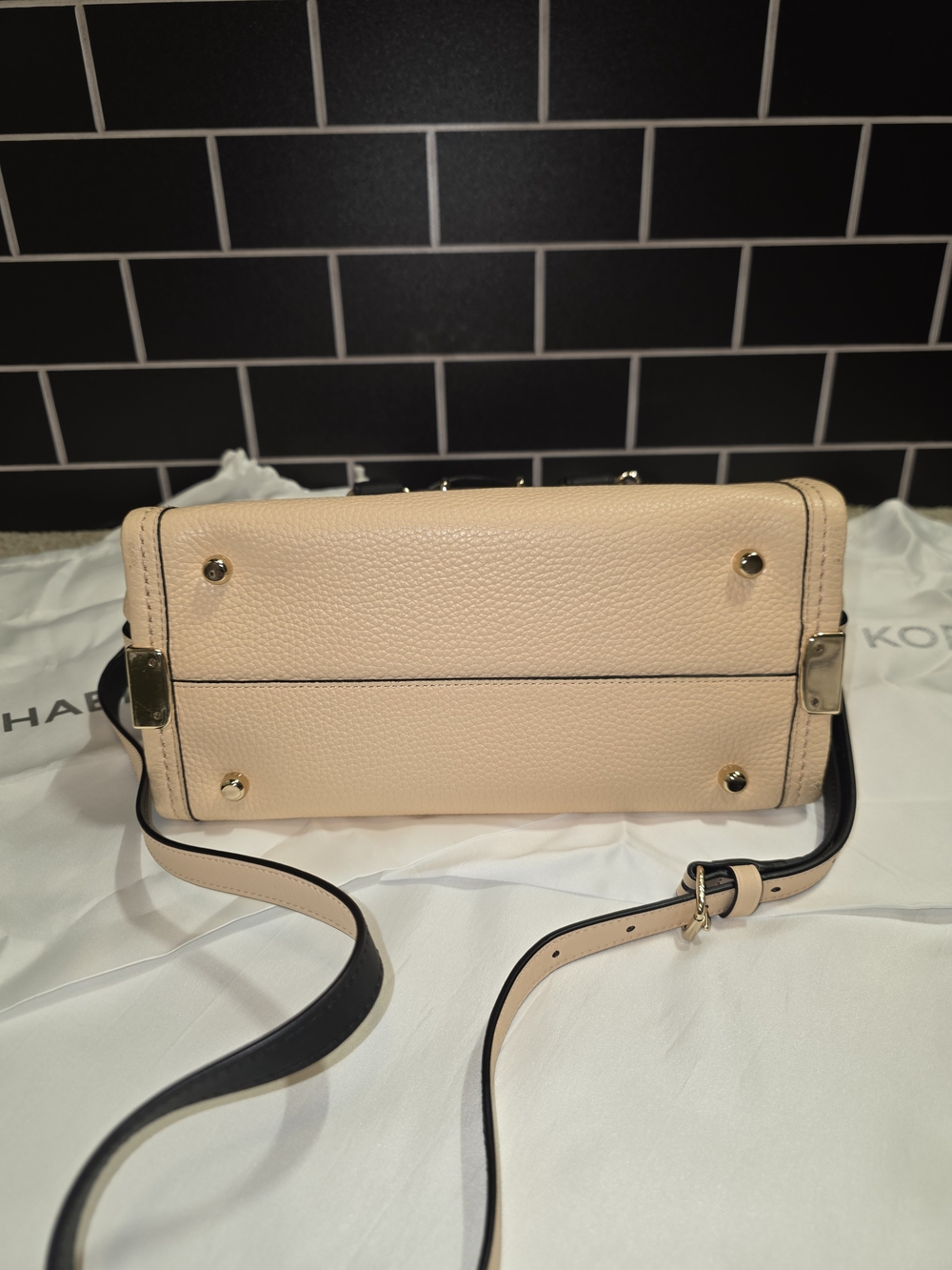 Coach Pebbled Leather Swagger 27 in Peach Salmon and Black (Style 34417) - Picture 2 of 16